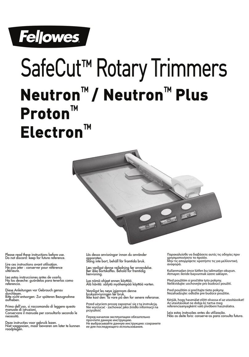 Fellowes SafeCut Neutron plus instructions