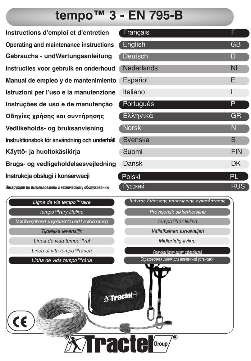 Tractel Tempo 3 Operating and maintenance instructions
