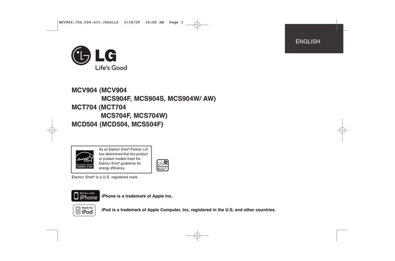 LG MCV904 Series User manual