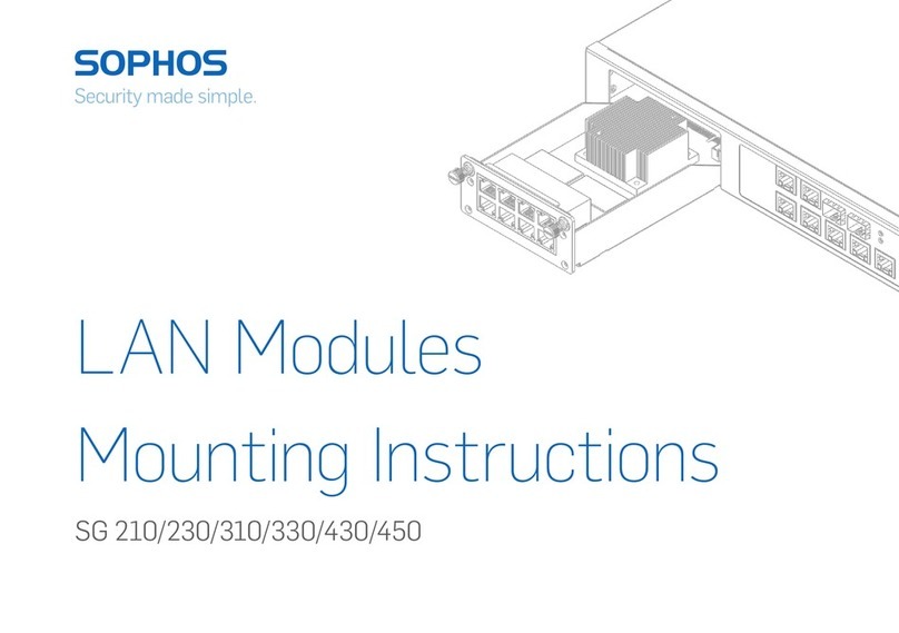 Sophos SG 230 Mounting instructions