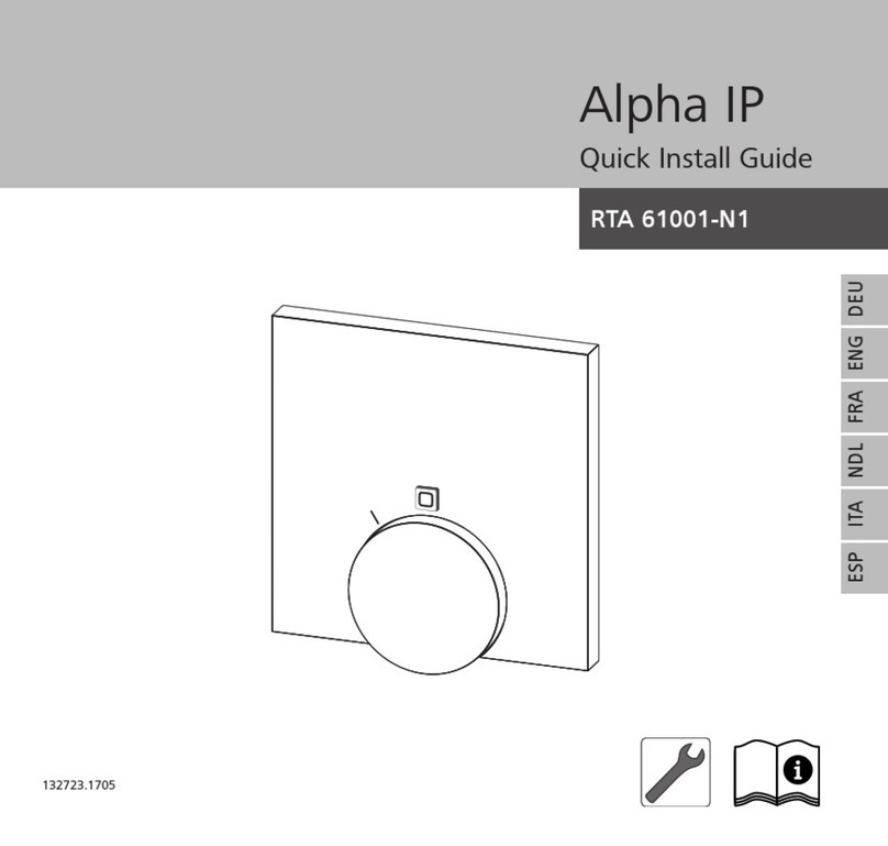 Alpha IP RTA 61001-N1 Quick install guide