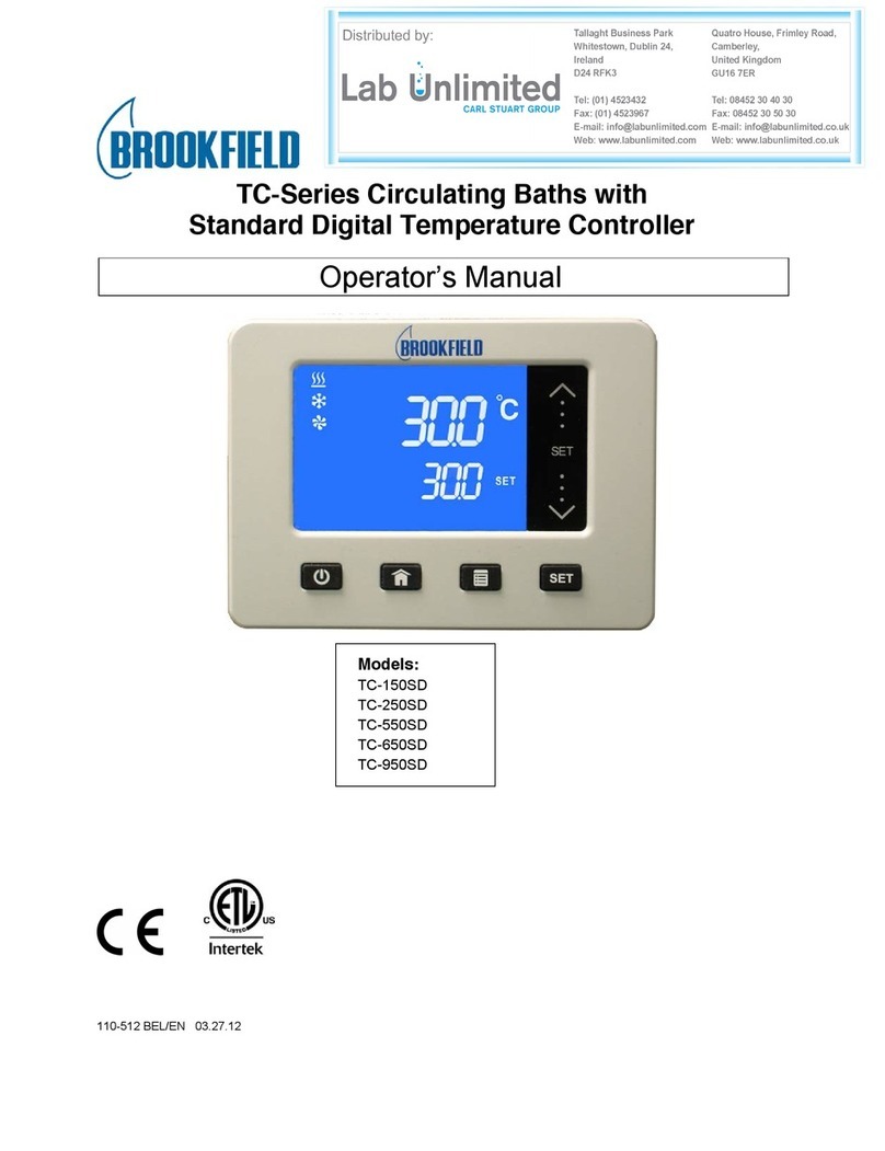 Brookfield TC Series User manual
