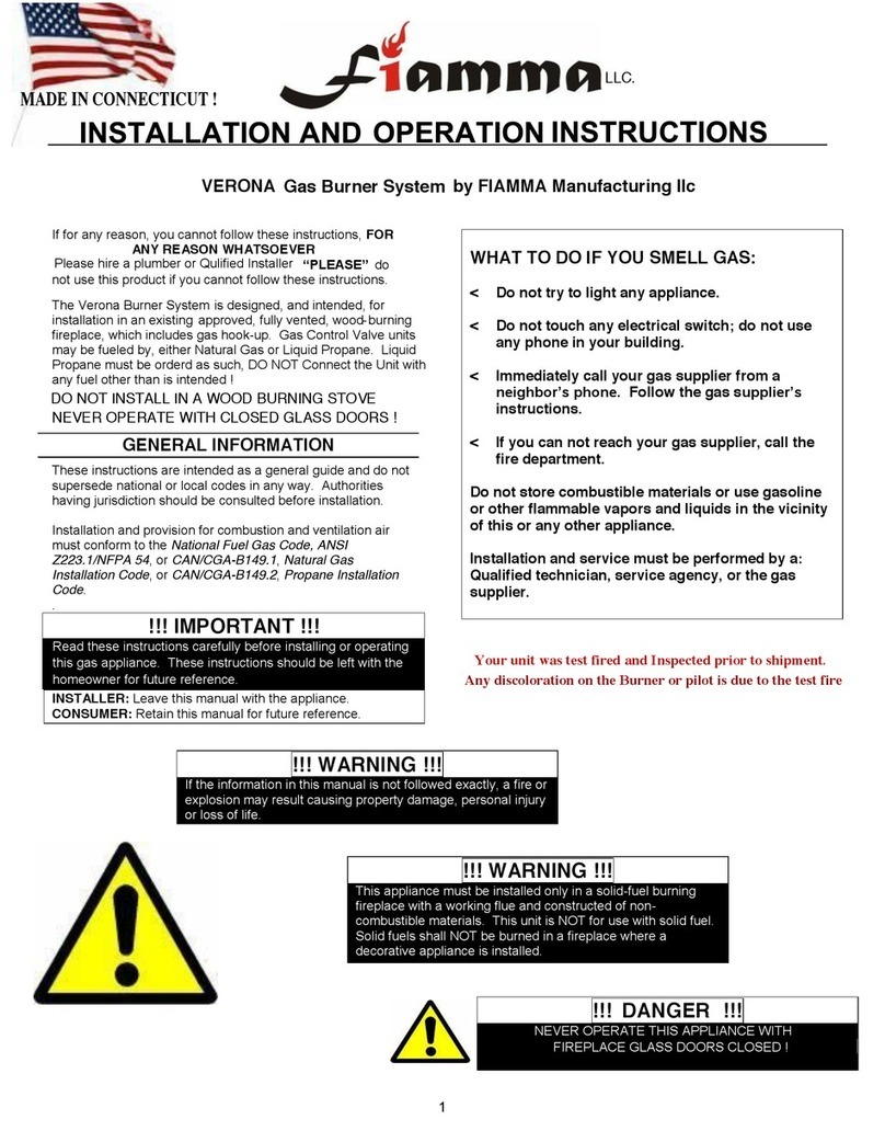 Fiamma VERONA Installation and operation instructions
