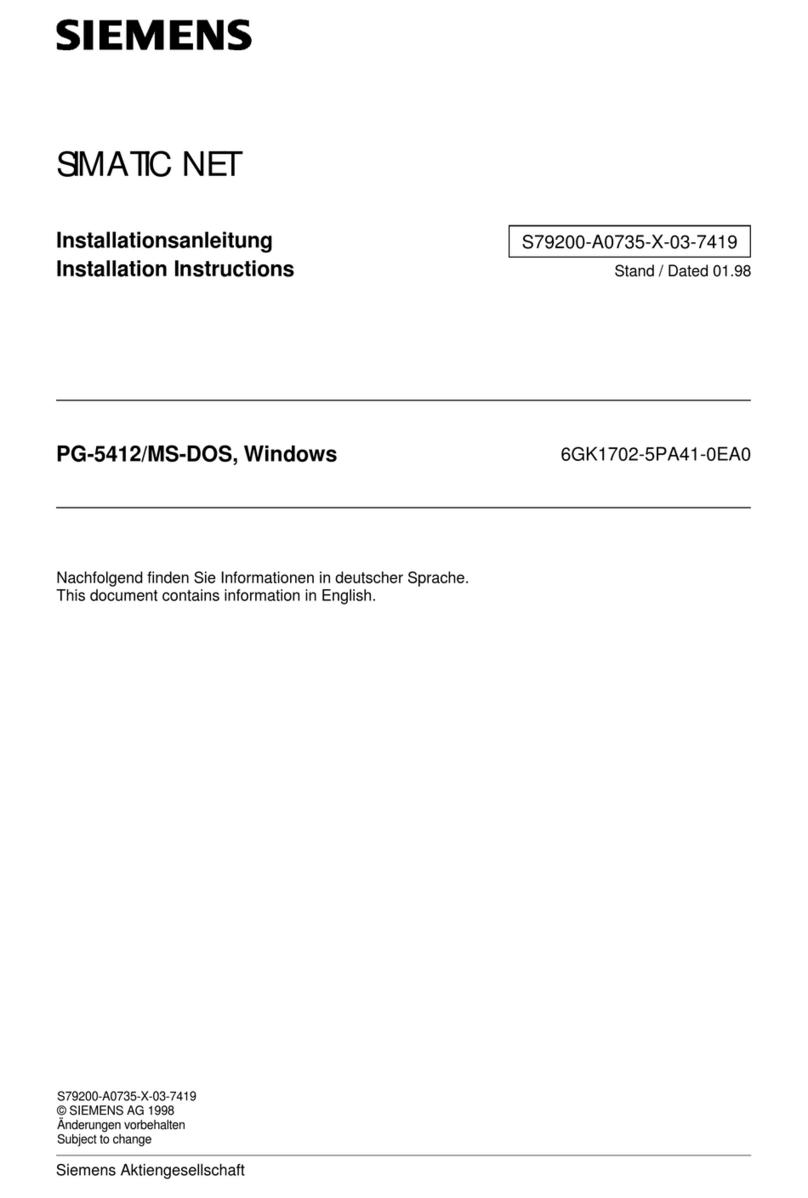 Siemens SIMATIC NET PG-5412 User manual Siemens SIMATIC NET PG-5412 User manual