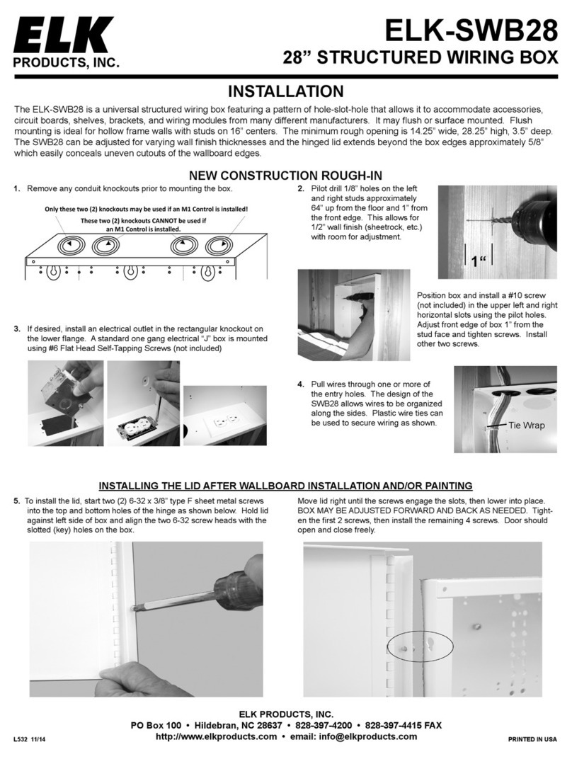 Elk Products ELK-SWB28 User manual