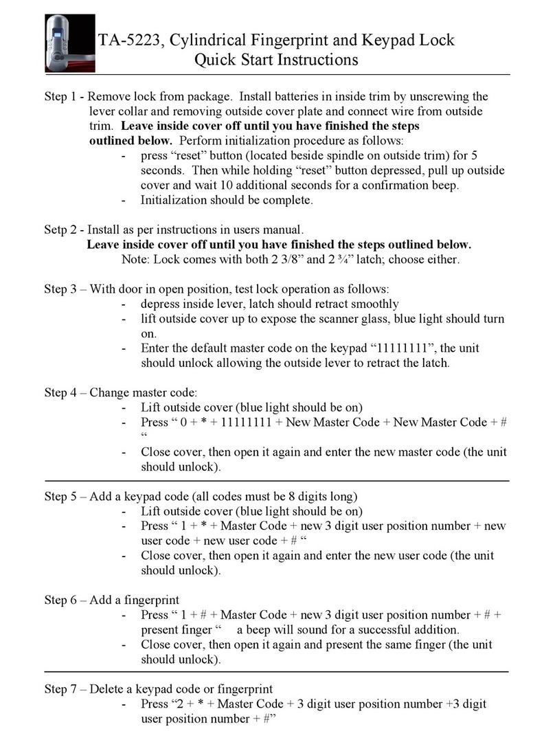 KM Thomas TA-5223 Quick start instructions