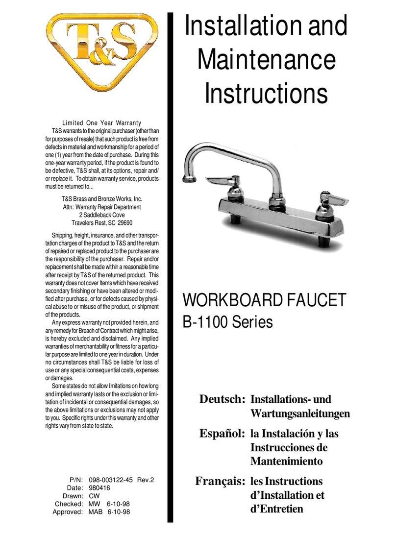 T&S B-1100 SERIES User manual