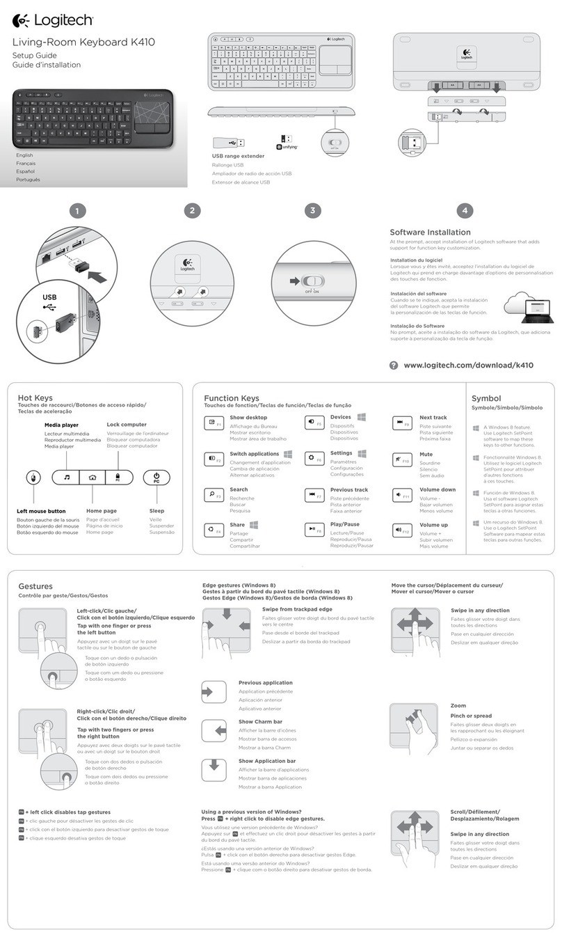 Logitech K410 User manual