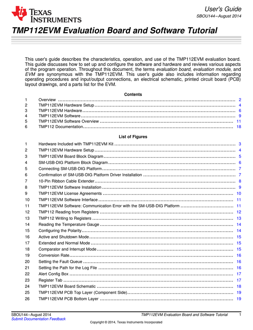Texas Instruments TMP112EVM User manual