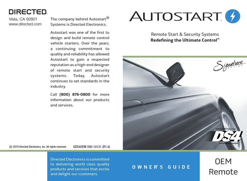 Directed Autostart Signature Series User manual