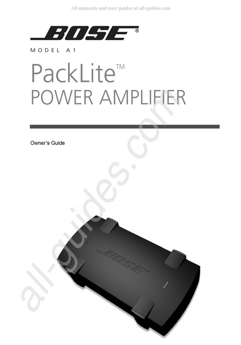 Bose PackLite A1 owner's manual