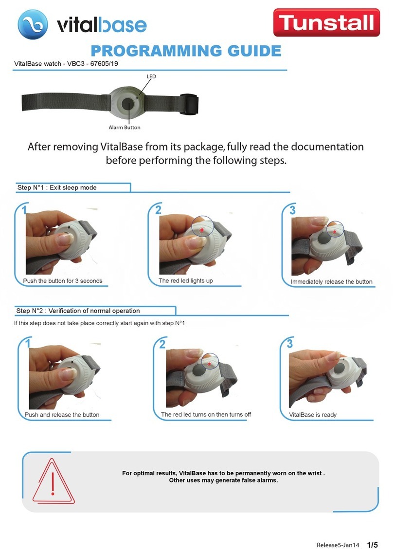 Tunstall Vitalbase Operating instructions
