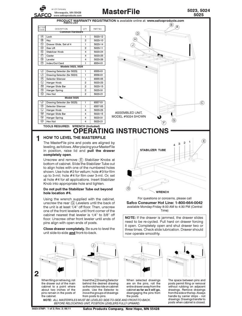 Safco 5024 operating instructions