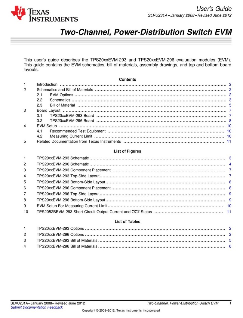 Texas Instruments TPS20 EVM-293 Series user guide