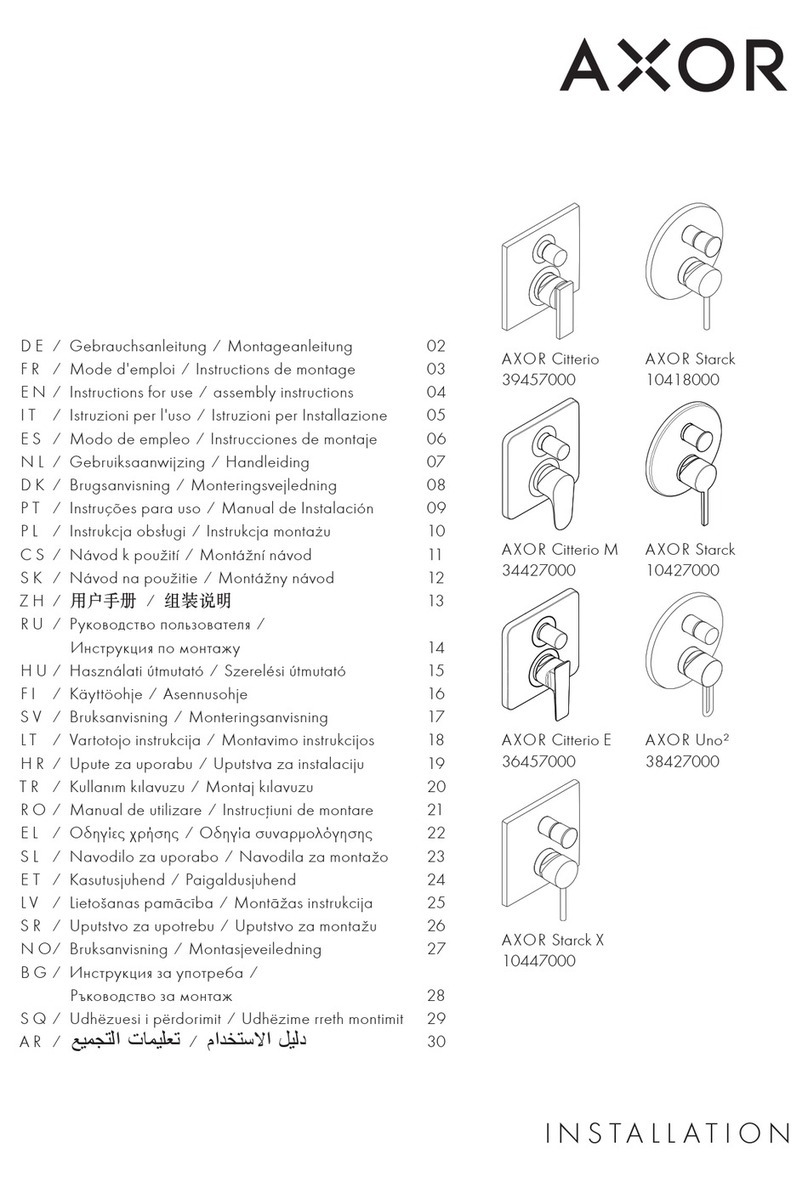 Hans Grohe AXOR Citterio Series Instructions for use/assembly instructions Hans Grohe AXOR Citterio Series Instructions for use/assembly instructions