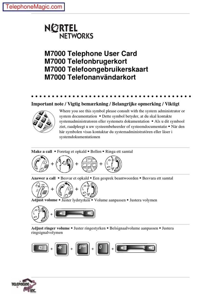 Nortel M 7000 Parts list manual Nortel M 7000 Parts list manual