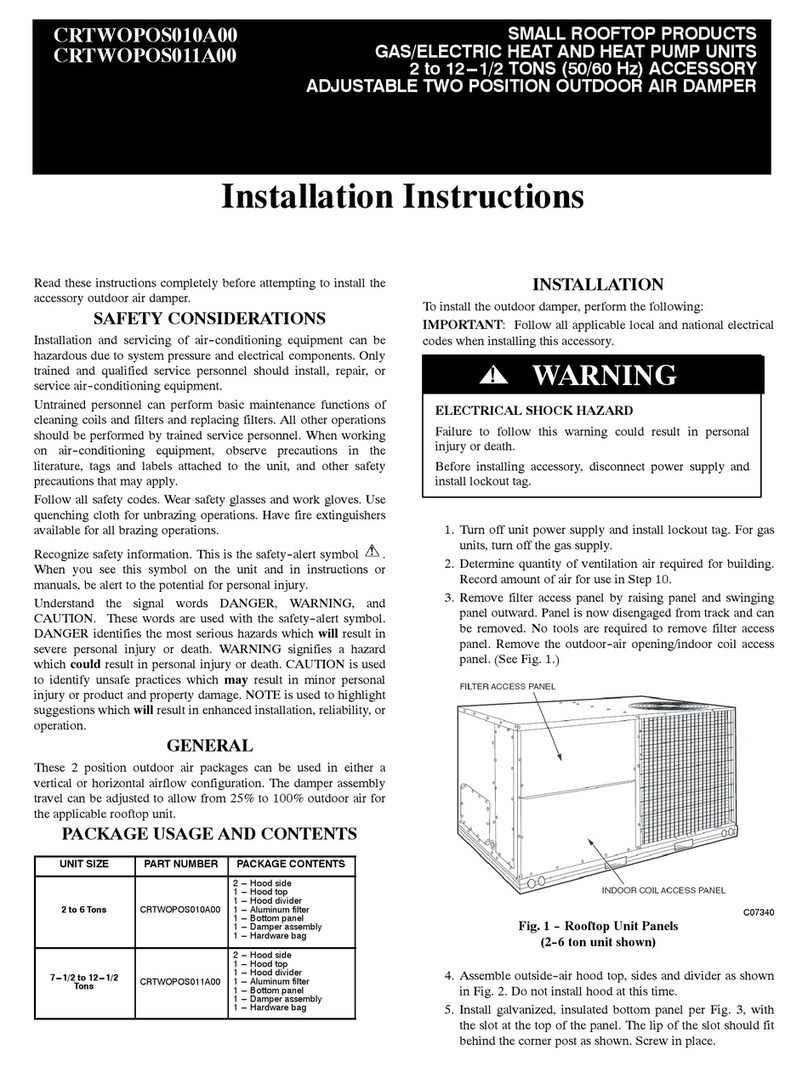 Carrier CRTWOPOS010A00 User manual Carrier CRTWOPOS010A00 User manual