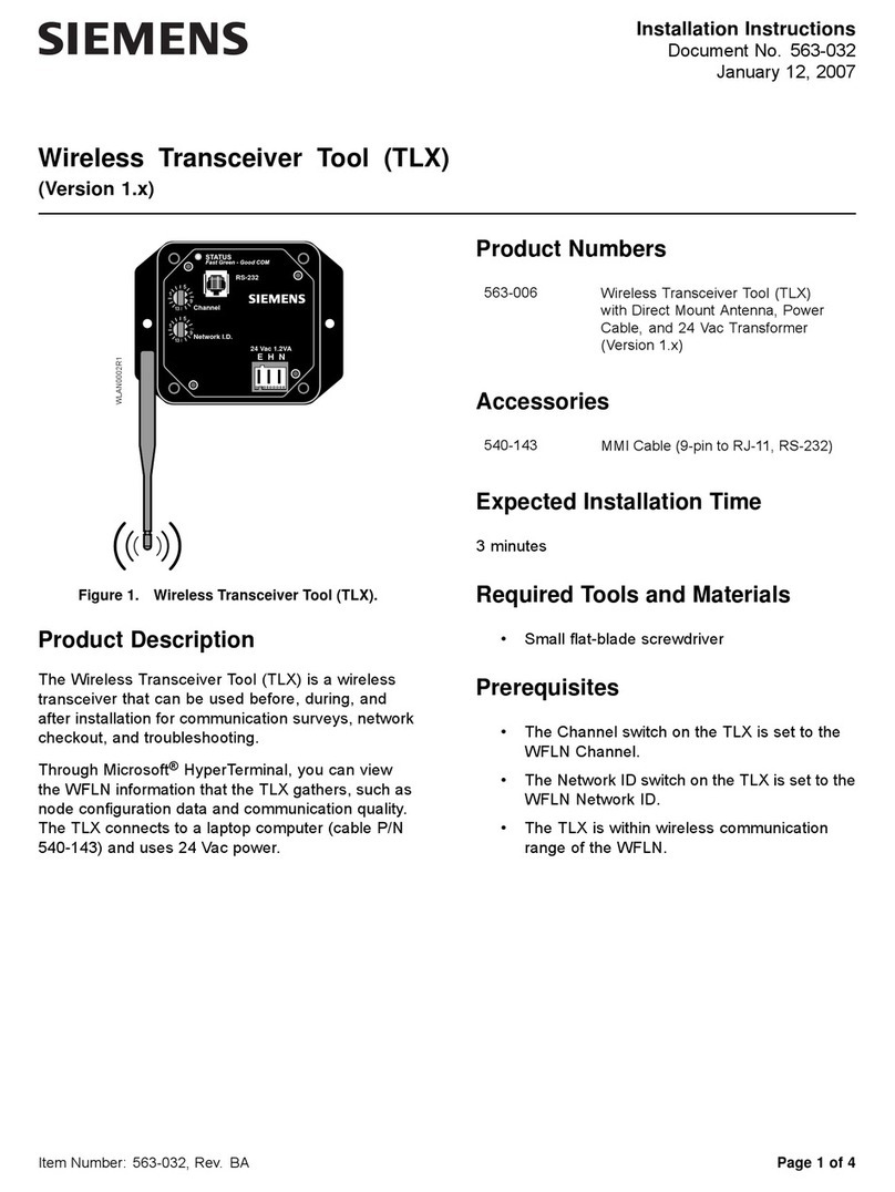 Siemens TLX User manual Siemens TLX User manual