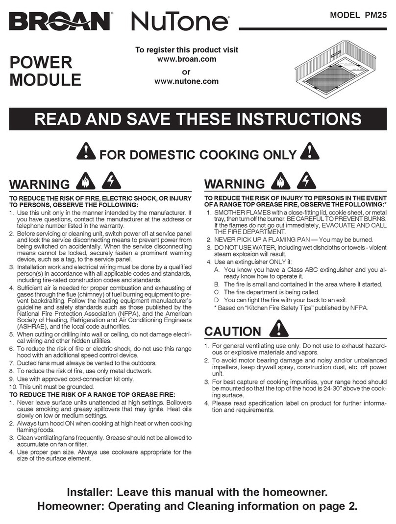 NuTone PM44 User manual