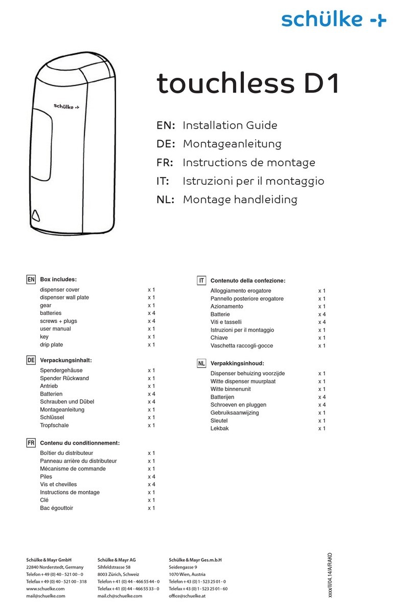 Schülke touchless D1 installation guide
