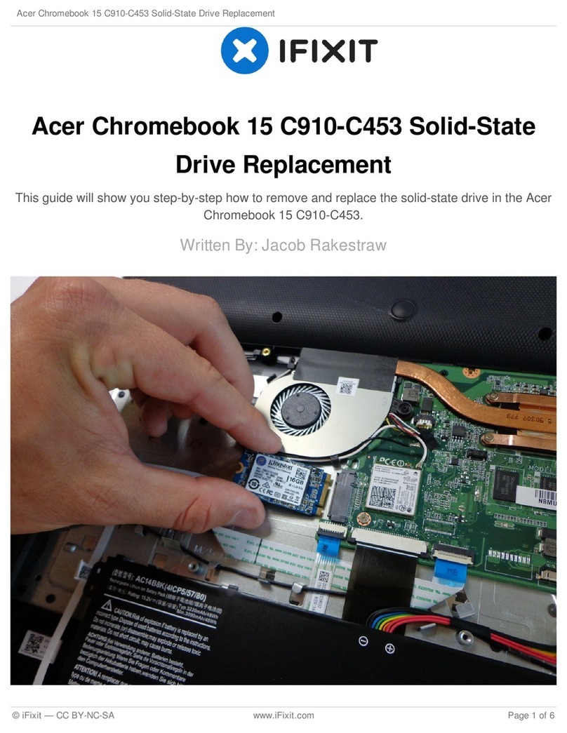 Acer Chromebook 15 Series Drive Replacement Guide