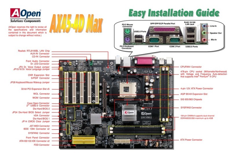 AOpen AX45-4D MAX Easy installation guide