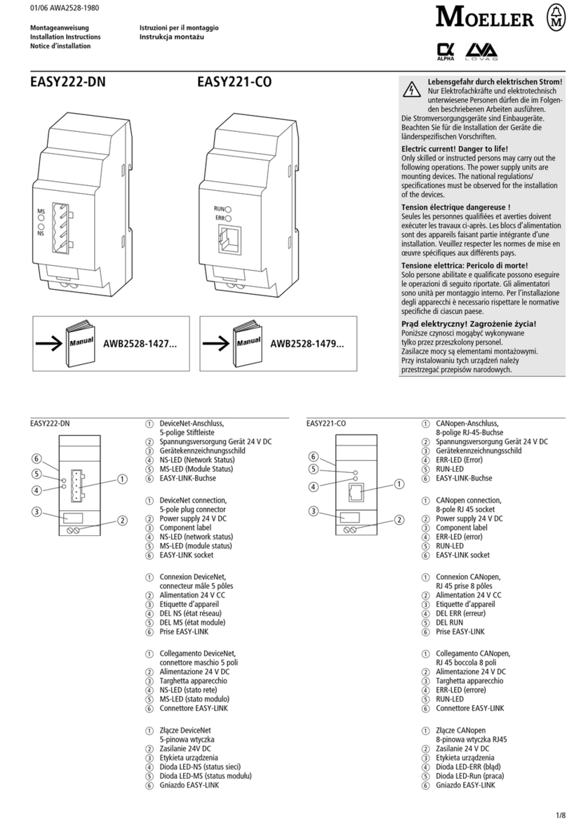 Moeller EASY221-CO installation instructions