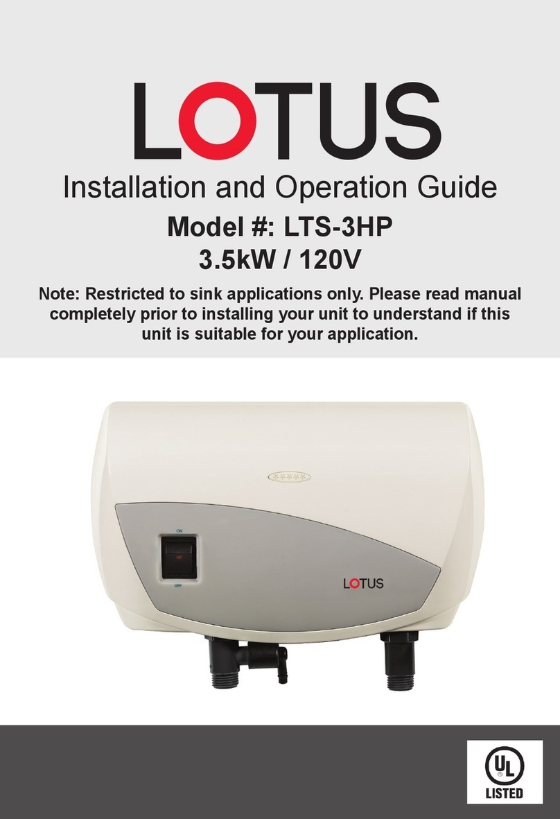 Lotus LTS-3HP Installation and operation guide