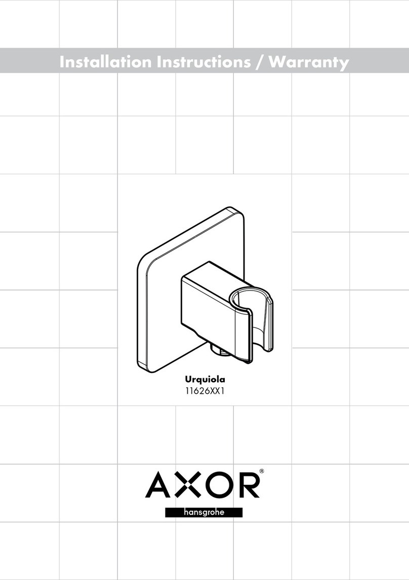 Hans Grohe Axor Urquiola Installation guide Hans Grohe Axor Urquiola Installation guide