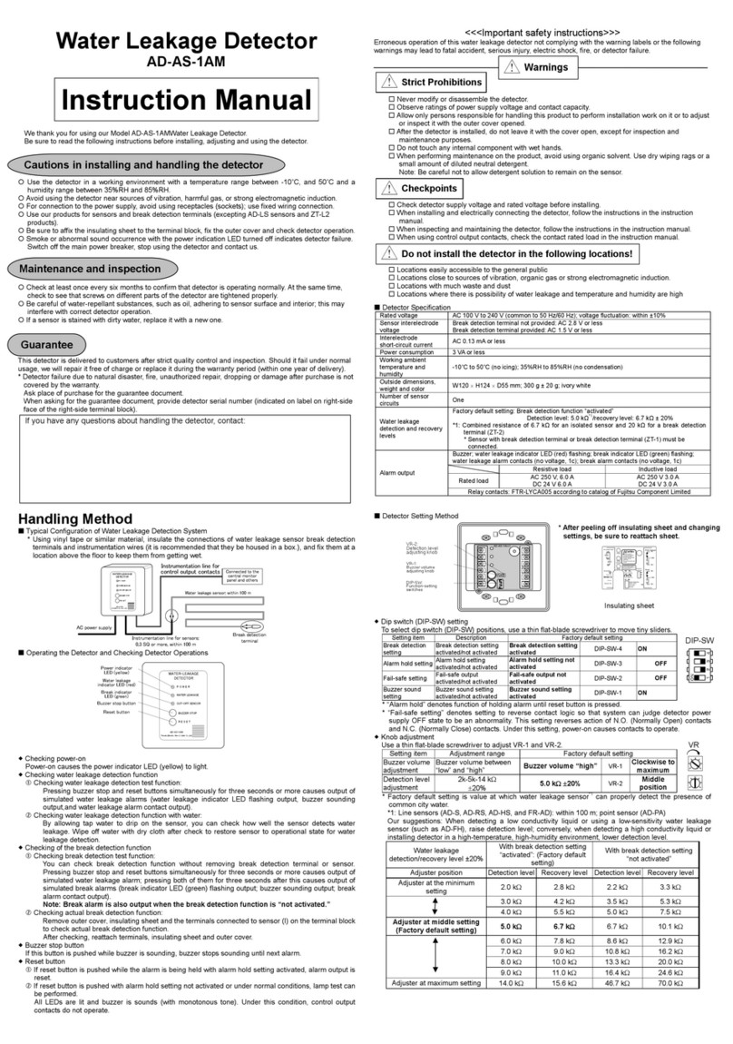 Tatsuta Electric Wire & Cable AD-AS-1AM instruction manual