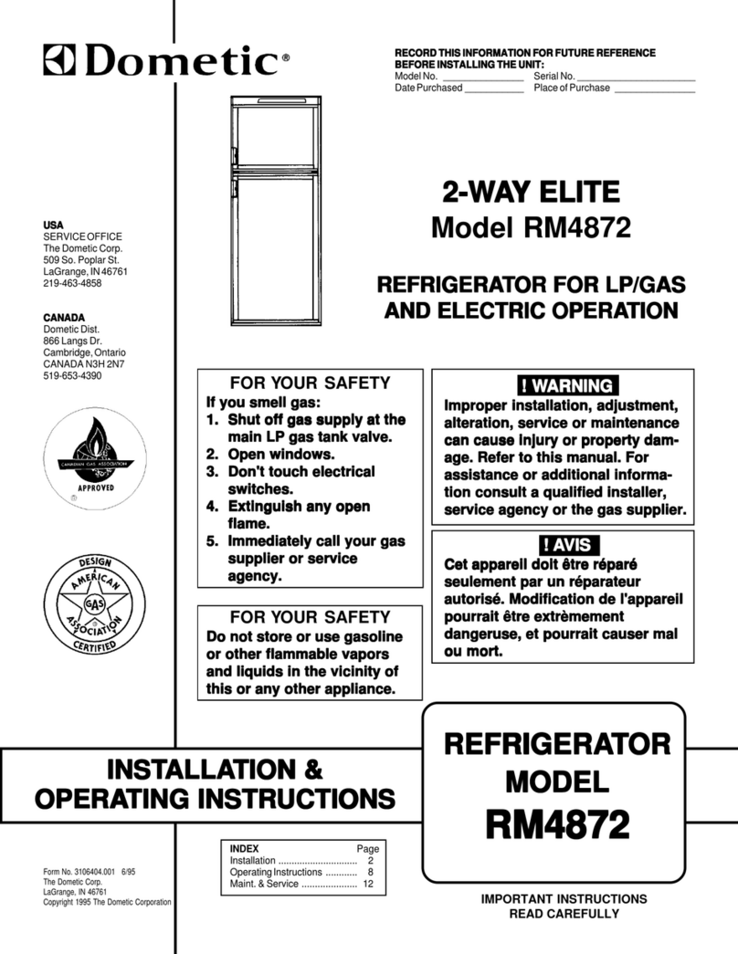 Dometic 2-WAY ELITE RM4872 Manual Dometic 2-WAY ELITE RM4872 Manual