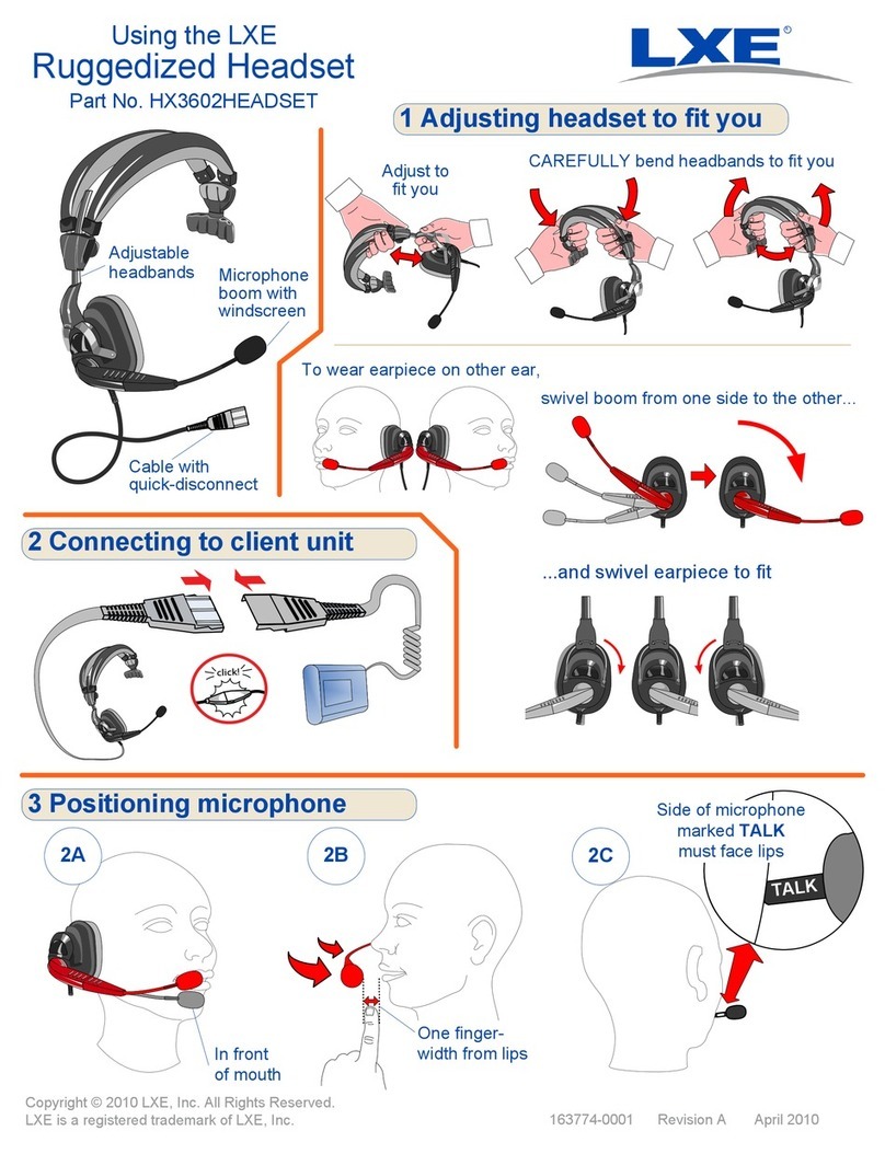 LXE HX3602HEADSET user manual