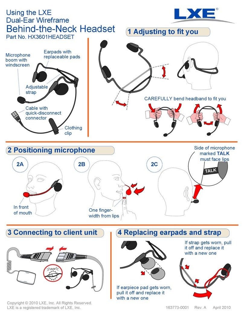 LXE HX3601HEADSET user manual