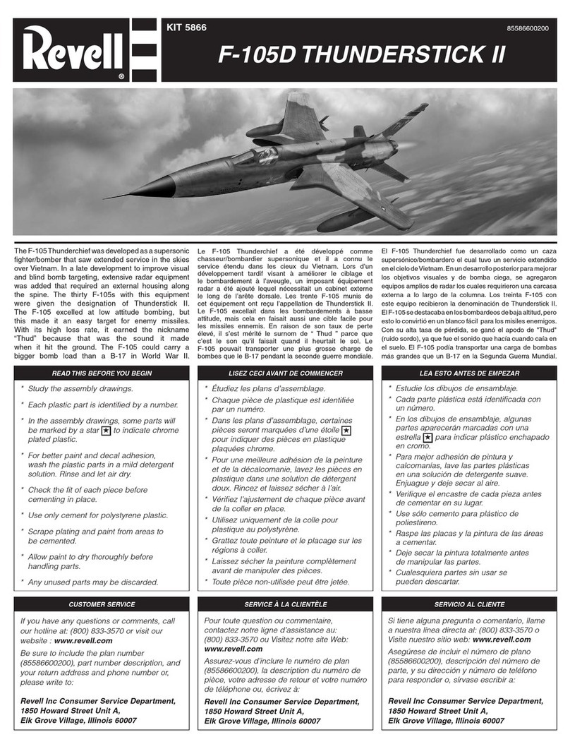 REVELL F-105D THUNDERSTICK II User manual