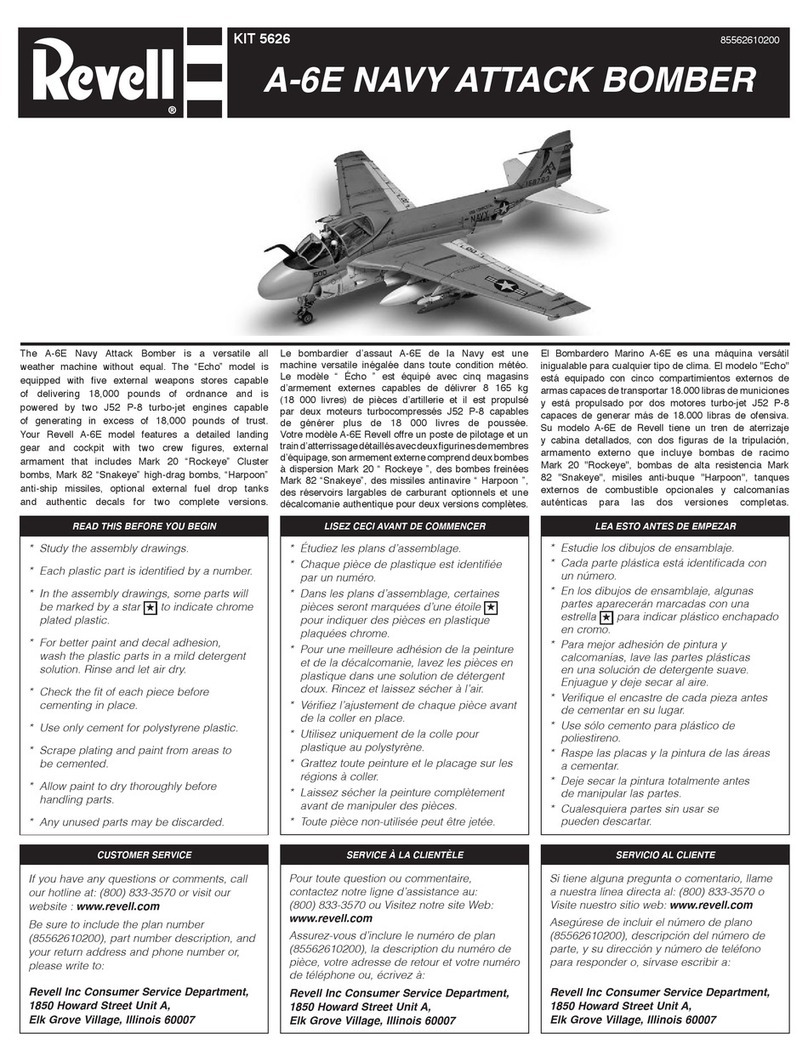 REVELL A-6E Navy Attack Bomber manual REVELL A-6E Navy Attack Bomber manual