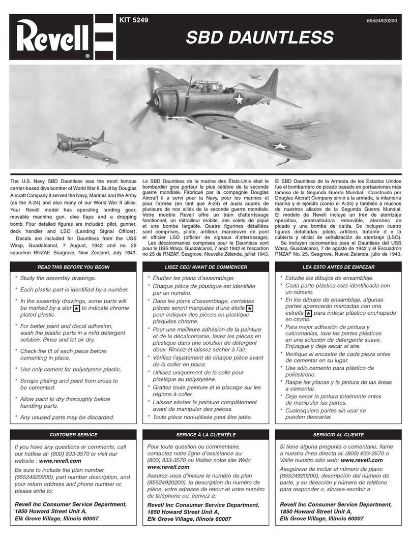 REVELL SBD DAUNTLESS User manual REVELL SBD DAUNTLESS User manual