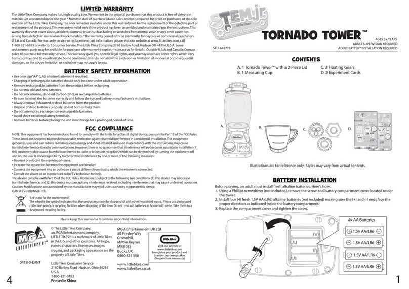 Little Tikes STEM jr. TORNADO TOWER manual Little Tikes STEM jr. TORNADO TOWER manual