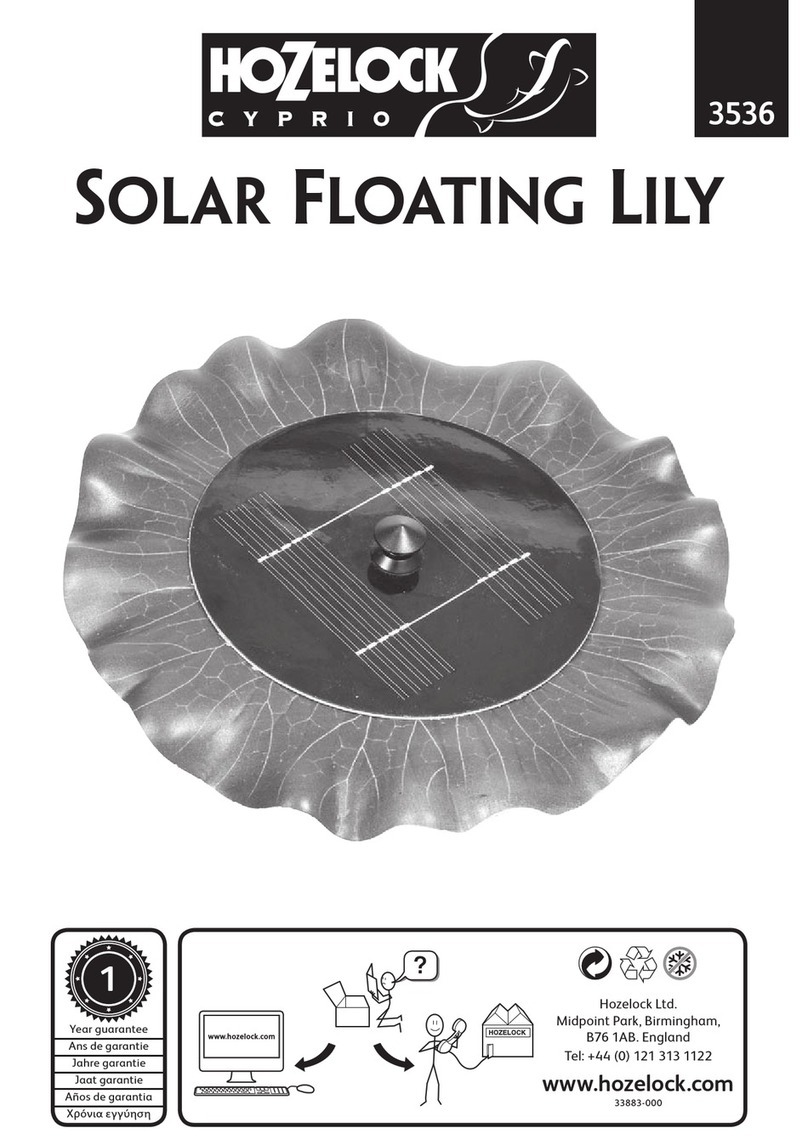 Hozelock Cyprio Solar Floating Lily manual