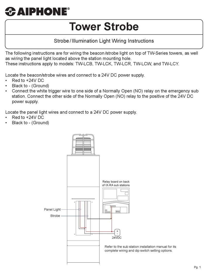 Aiphone TW-LCB Wiring instructions Aiphone TW-LCB Wiring instructions