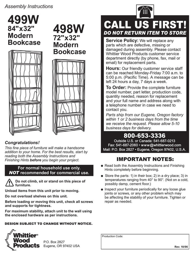 Whittier Wood 499W User manual