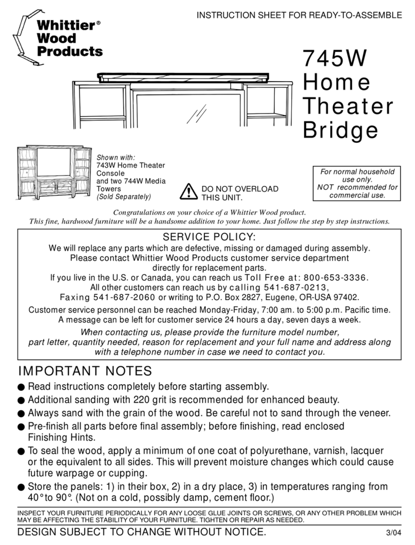Whittier Wood 745W instruction sheet Whittier Wood 745W instruction sheet