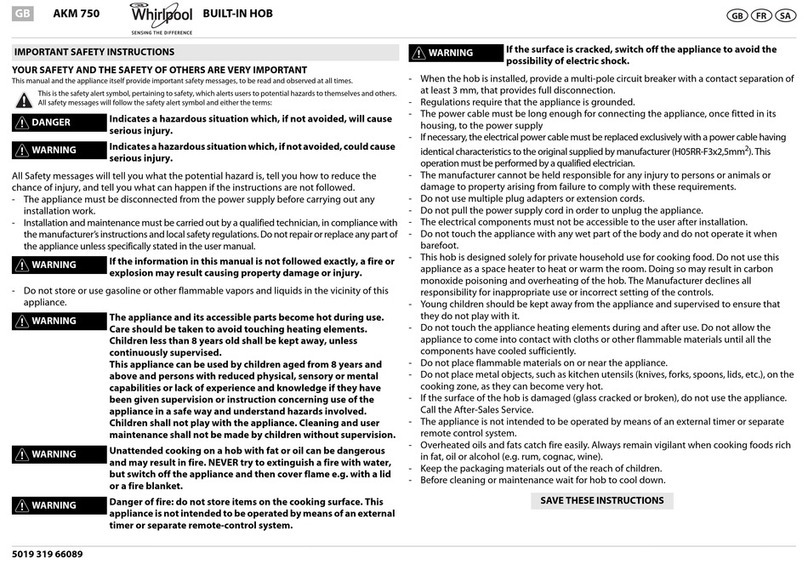 Whirlpool AKM 750 User manual