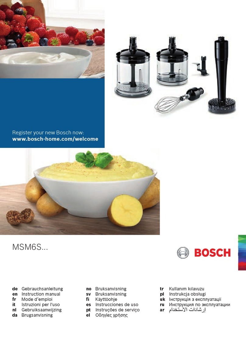 Bosch MSM6S Series User manual