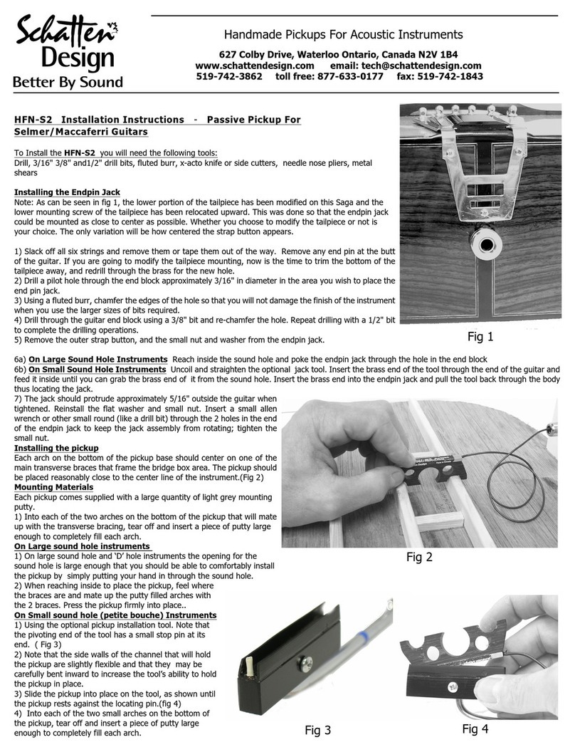 Schatten Design HFN-S2 installation instructions