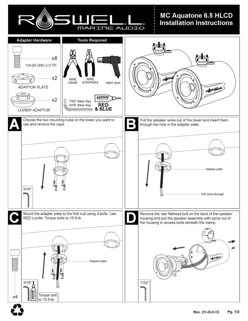 Roswell MC Aquatone 6.5 HLCD installation instructions