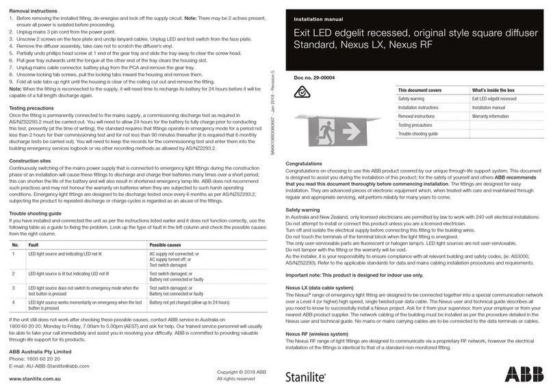 ABB Stanlite Nexus RF installation manual