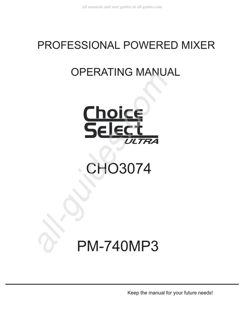 Choice Select PM-740MP3 operating manual