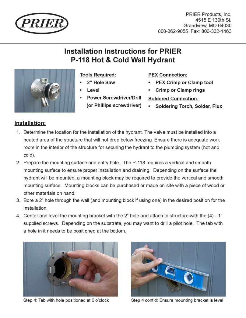 Prier P-118 installation instructions