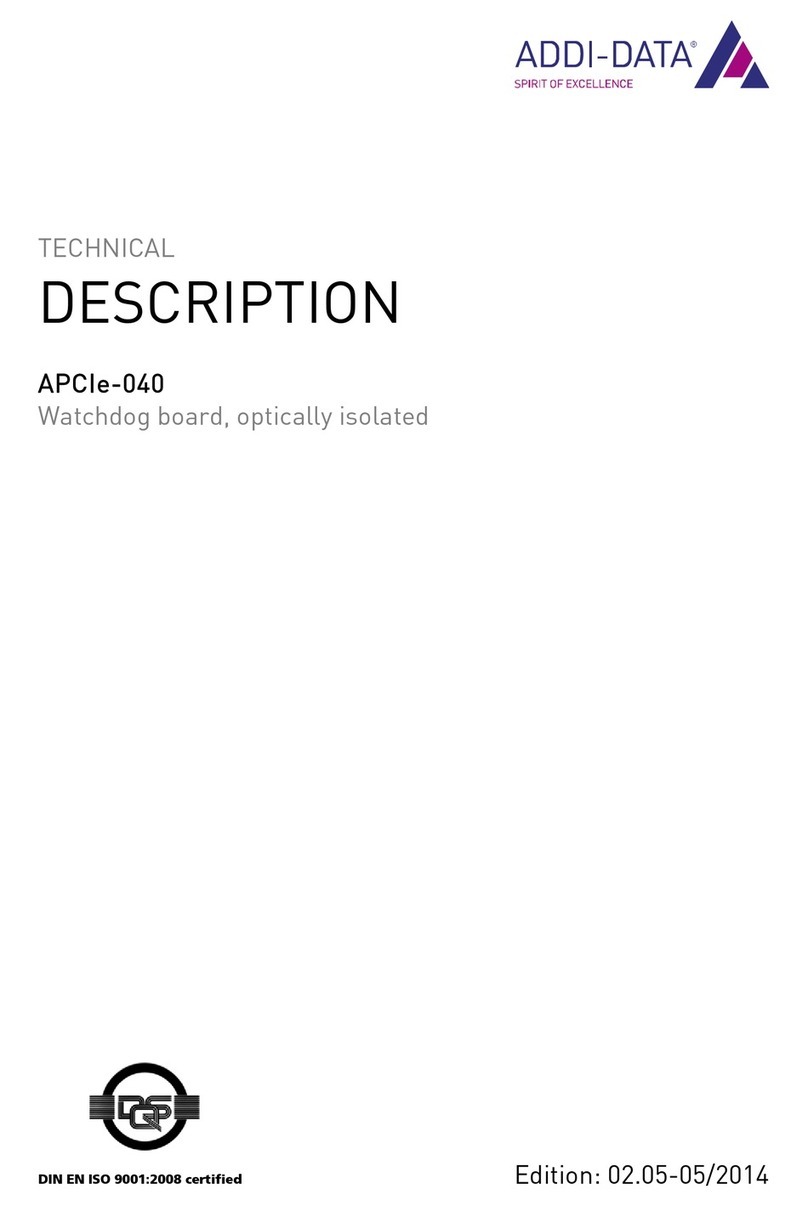 Addi-Data APCIe-040 Parts list manual