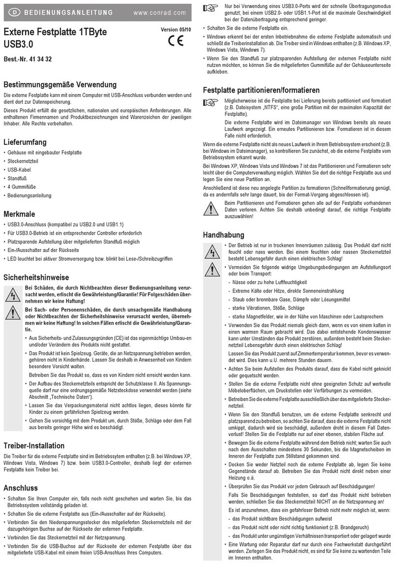 Conrad 41 34 32 User manual